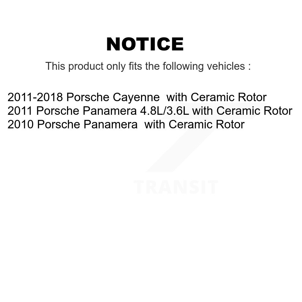 Front Semi-Metallic Disc Brake Pads And Wear Sensors Kit For Porsche Cayenne Panamera KPW-100792 - Image 2