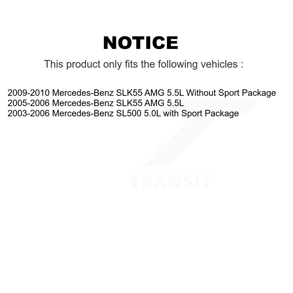 Front Semi-Metallic Disc Brake Pads And Wear Sensor Kit For Mercedes-Benz SL500 SLK55 AMG KPW-100839 - Image 2