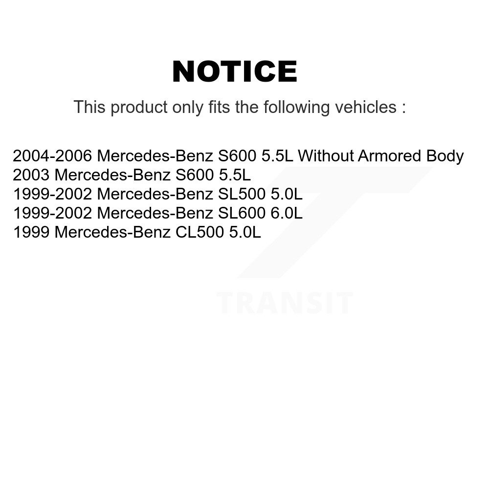 Front Semi-Metallic Brake Pads & Wear Sensor Kit For Mercedes-Benz SL500 SL600 S600 CL500 KPW-100845 - Image 2