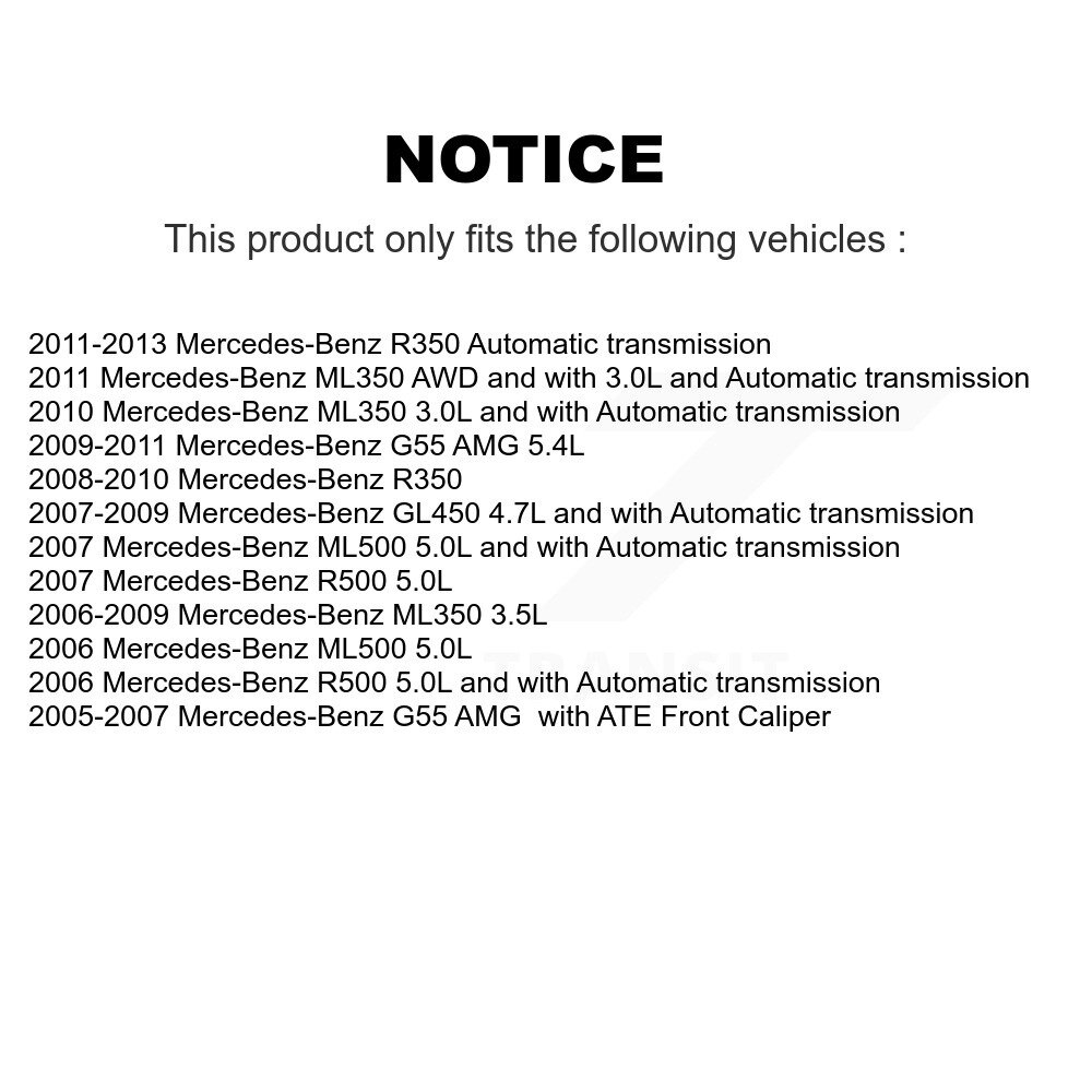 Front Semi-Metallic Brake Pads & Wear Sensor Kit For Mercedes-Benz ML350 R350 GL450 ML500 KPW-100867 - Image 2