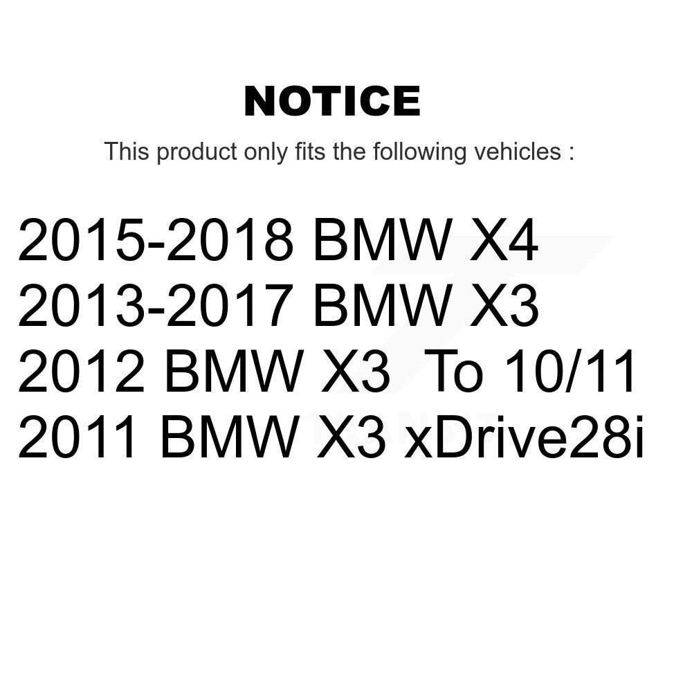 Rear Semi-Metallic Disc Brake Pads And Wear Sensors Kit For BMW X3 X4 KPW-101024 - Image 2