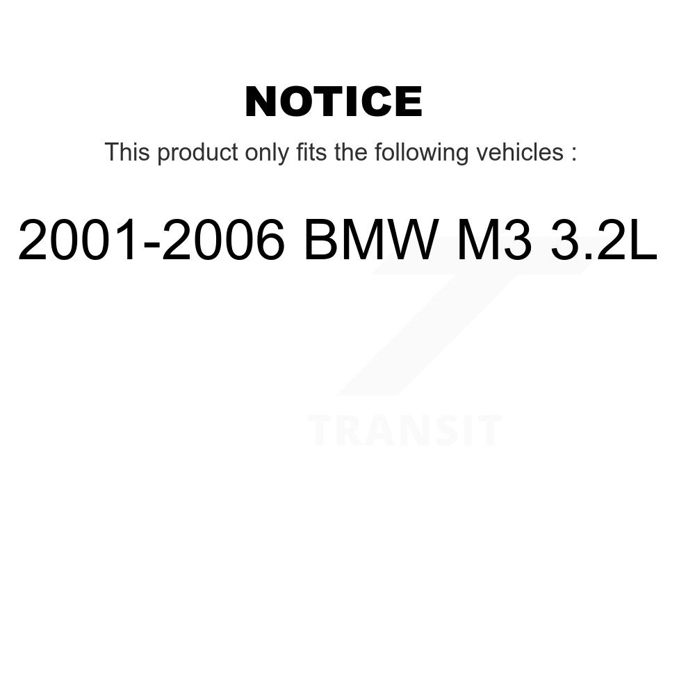 Rear Semi-Metallic Disc Brake Pads And Wear Sensors Kit For 2001-2006 BMW M3 3.2L KPW-101035 - Image 2