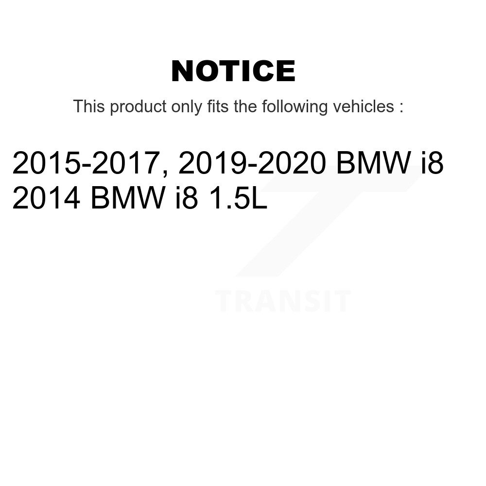 Rear Semi-Metallic Disc Brake Pads And Wear Sensors Kit For BMW i8 KPW-101058 - Image 2