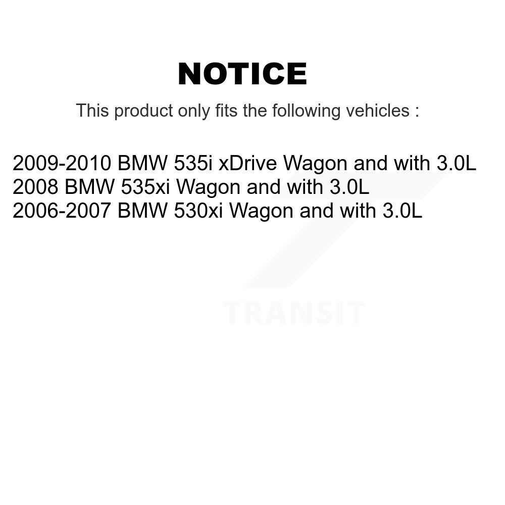 Rear Semi-Metallic Disc Brake Pads And Wear Sensors Kit For BMW 530xi 535i xDrive 535xi KPW-101087 - Image 2