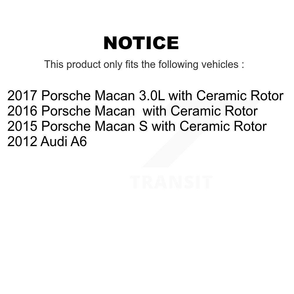 Rear Semi-Metallic Disc Brake Pads And Wear Sensors Kit For Porsche Macan Audi A6 KPW-101107 - Image 2
