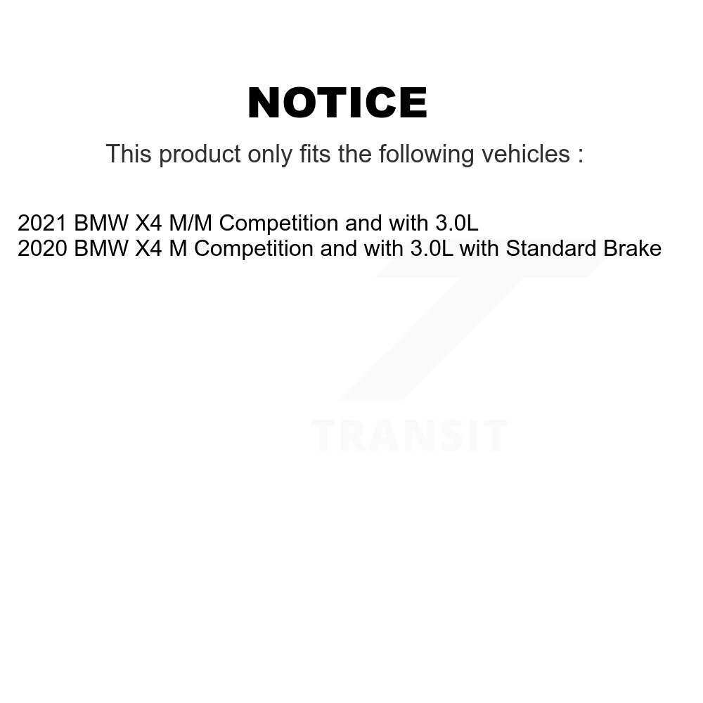 Rear Semi-Metallic Disc Brake Pads And Wear Sensors Kit For BMW X4 KPW-101126 - Image 2