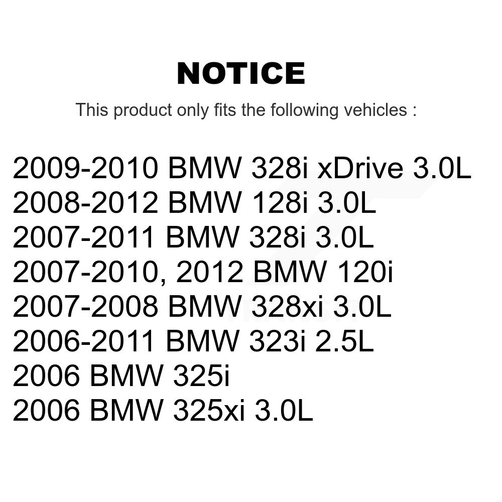 Rear Semi-Metallic Brake Pad And Wear Sensor Kit For BMW 323i 328i 128i xDrive 328xi 325i KPW-101128 - Image 2