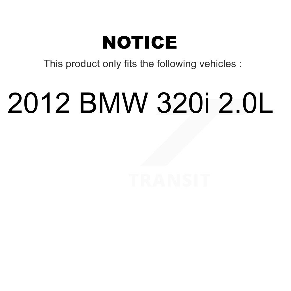 Front Rear Semi-Metallic Disc Brake Pads And Wear Sensors Kit For 2012 BMW 320i 2.0L KPW-101260 - Image 2