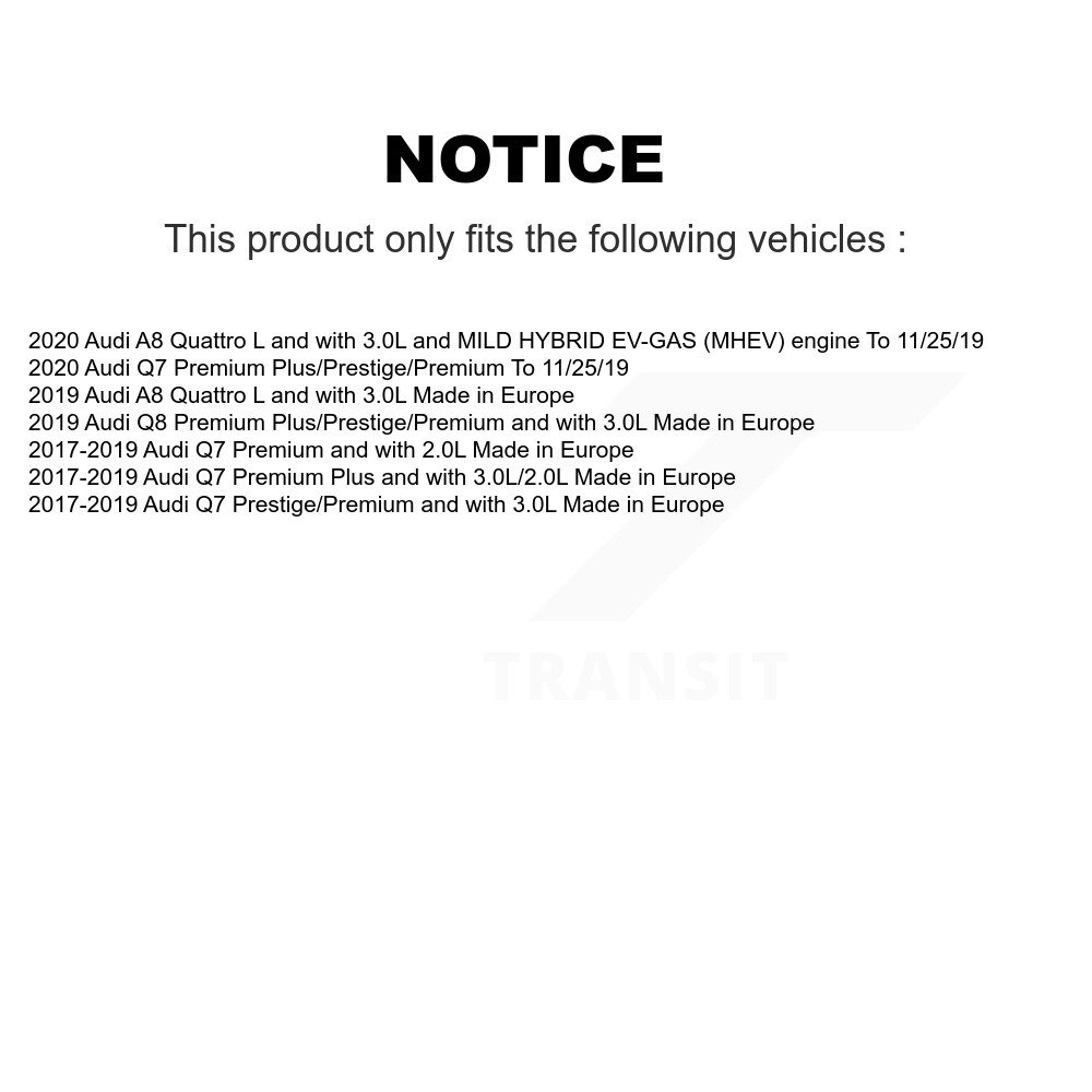 Front Rear Semi-Metallic Disc Brake Pads And Wear Sensors Kit For Audi Q7 Q8 A8 Quattro KPW-101268 - Image 2