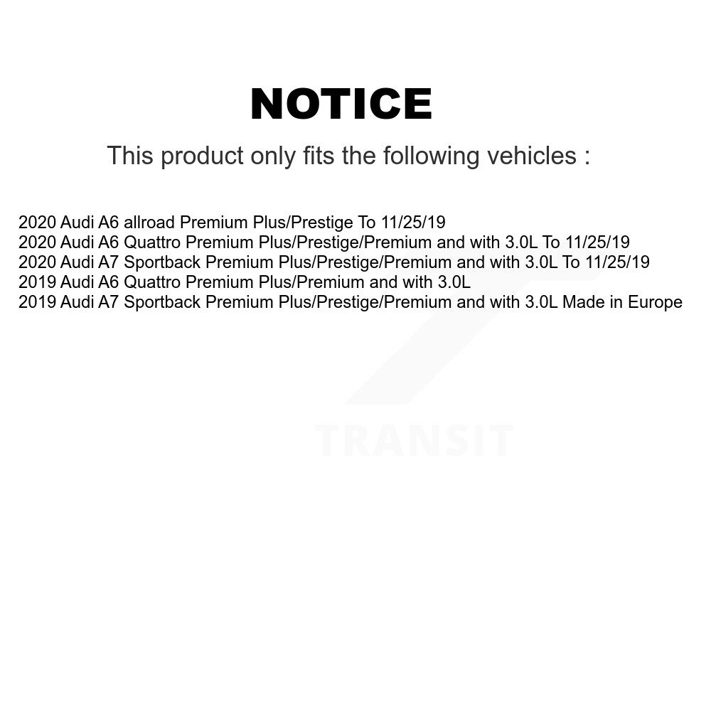 Front Rear Semi-Metallic Disc Brake Pads Wear Sensor Kit For Audi A6 Quattro A7 Sportback KPW-101358 - Image 2