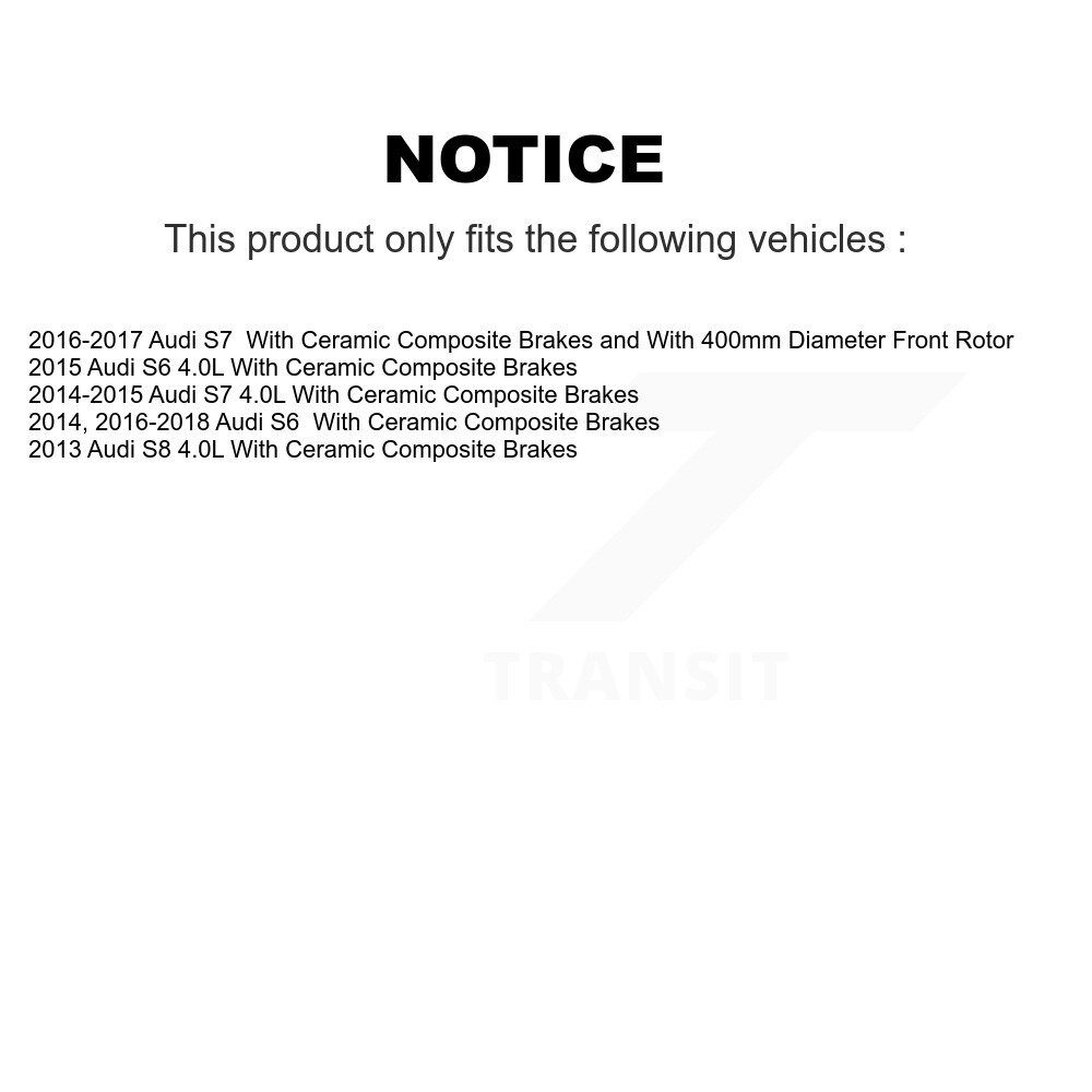Front Semi-Metallic Disc Brake Pads And Wear Sensors Kit For Audi S6 S7 S8 KPW-101381 - Image 2