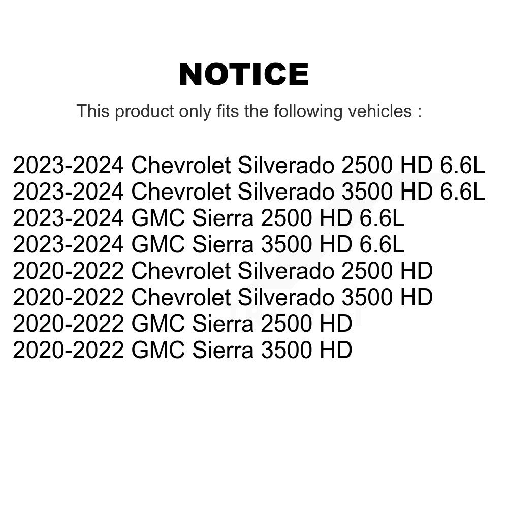 Front Semi-Metallic Brake Pads Wear Sensor Kit For GMC Chevrolet Sierra 2500 HD Silverado KPW-101408 - Image 2