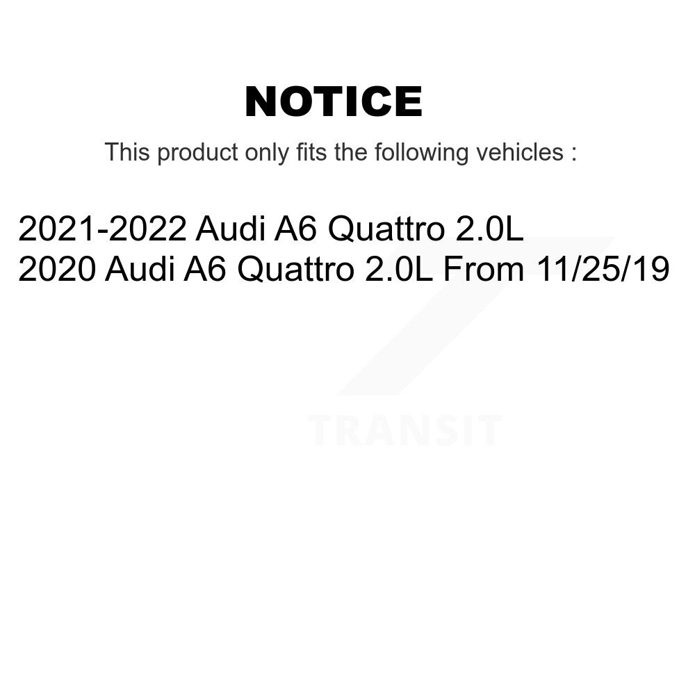 Front Rear Semi-Metallic Disc Brake Pads And Wear Sensors Kit For Audi A6 Quattro 2.0L KPW-101438 - Image 2