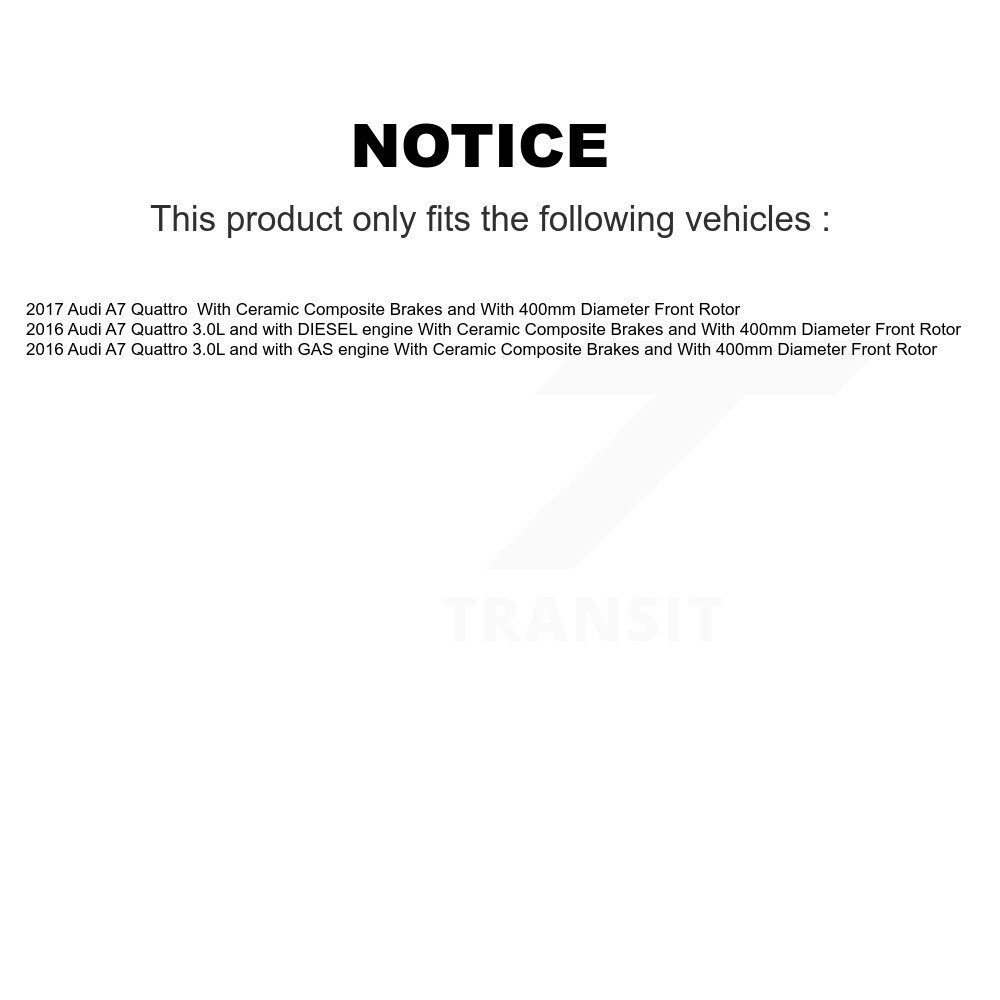 Front Rear Semi-Metallic Disc Brake Pads And Wear Sensors Kit For Audi A7 Quattro KPW-101447 - Image 2