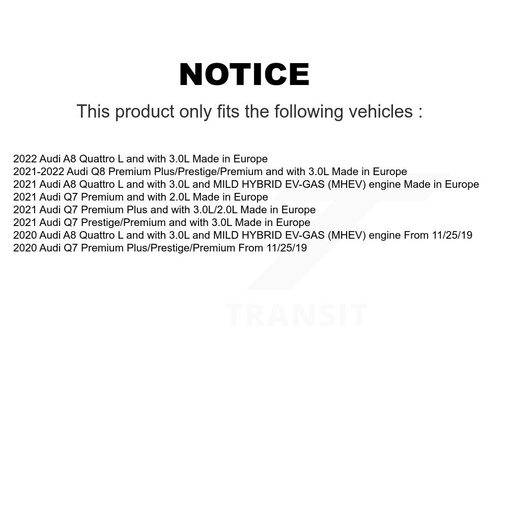 Front Rear Semi-Metallic Disc Brake Pads And Wear Sensors Kit For Audi Q7 Q8 A8 Quattro KPW-101448 - Image 2