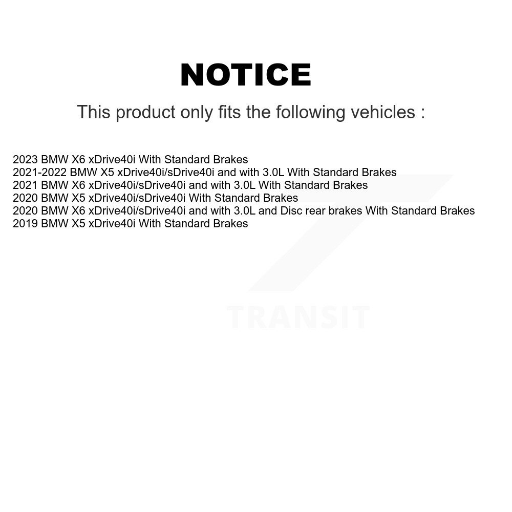 Front Semi-Metallic Disc Brake Pad And Wear Sensor Kit For BMW X5 X6 With Standard Brakes KPW-101563 - Image 2