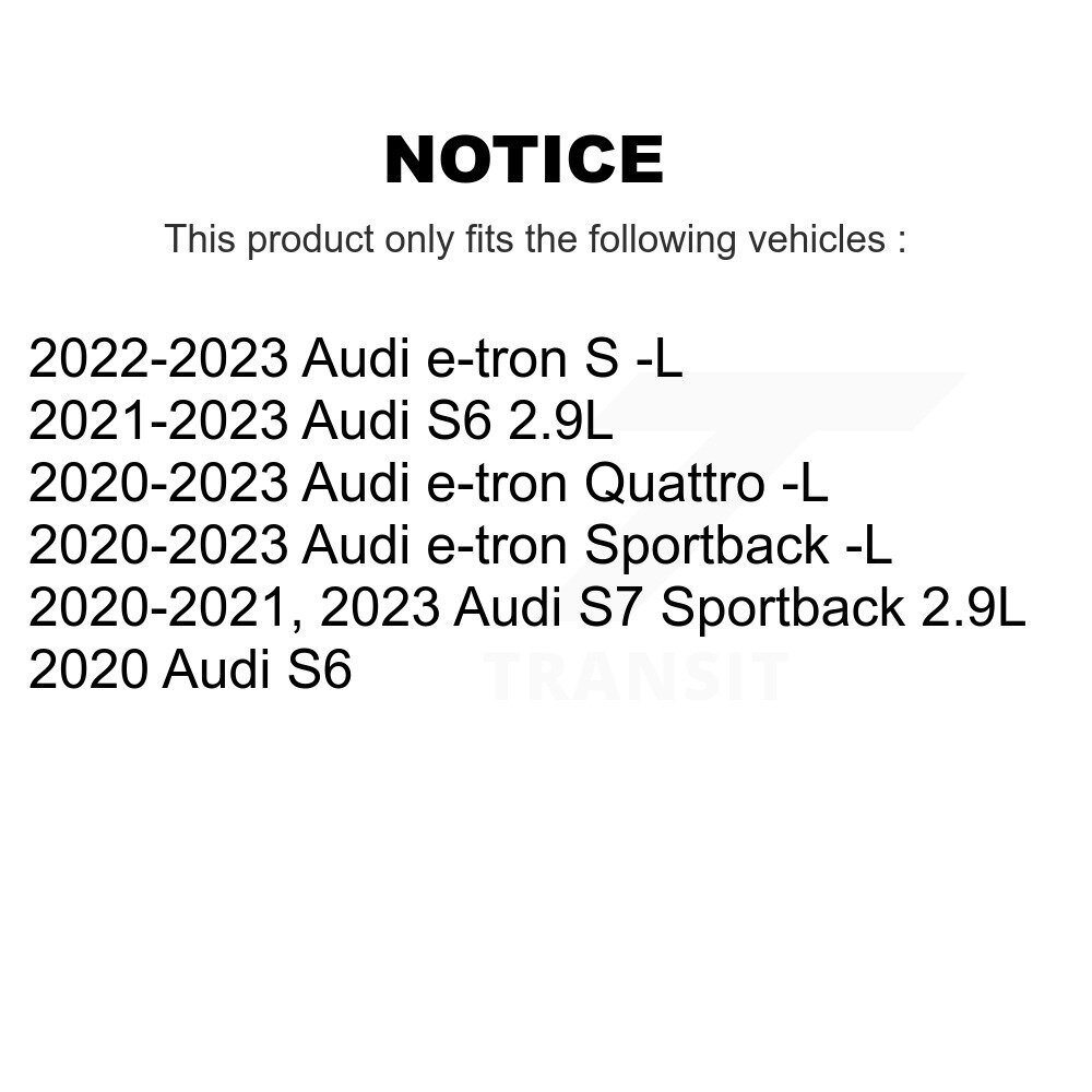 Rear Semi-Metallic Brake Pads & Wear Sensor Kit For Audi e-tron Quattro Sportback S6 S7 S KPW-101608 - Image 2