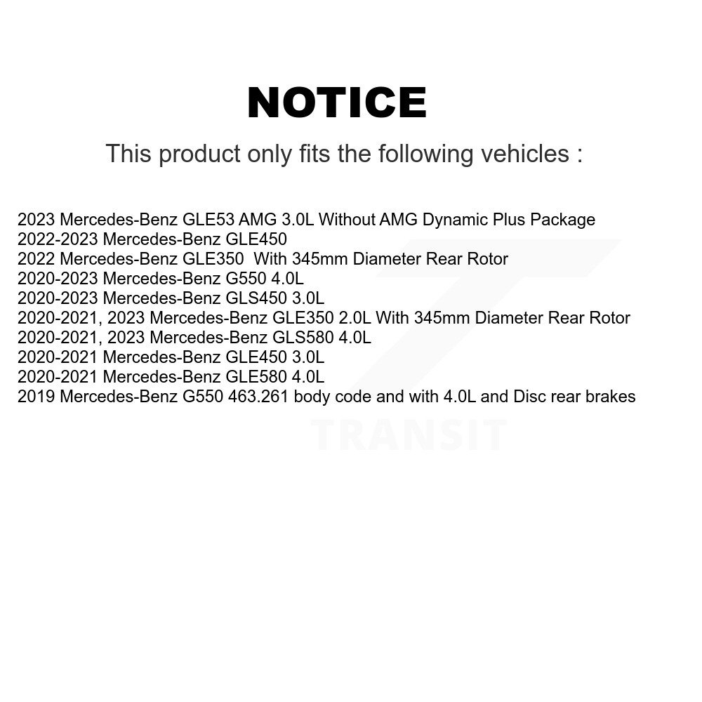 Rear Semi-Metallic Brake Pads Wear Sensor Kit For Mercedes-Benz GLE450 GLE350 GLS450 G550 KPW-101616 - Image 2