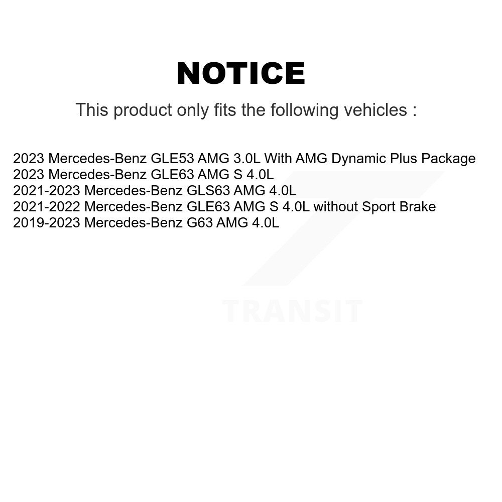 Rear Semi-Metallic Disc Brake Pad Wear Sensor Kit For Mercedes-Benz G63 AMG GLE63 S GLS63 KPW-101640 - Image 2