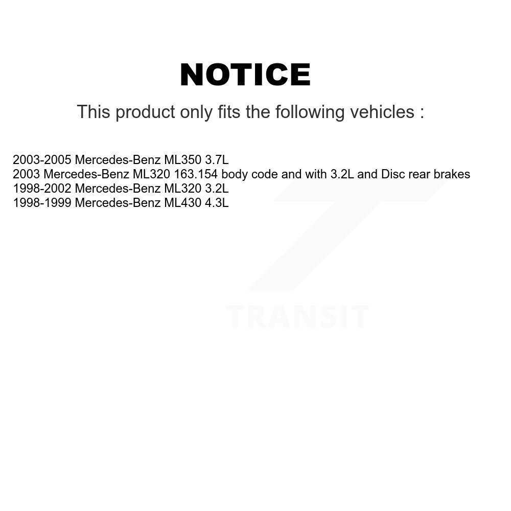 Front Brake Pads Wear Sensor (2 Pack) For Mercedes-Benz ML320 ML350 ML430 KSE-100008 - Image 2
