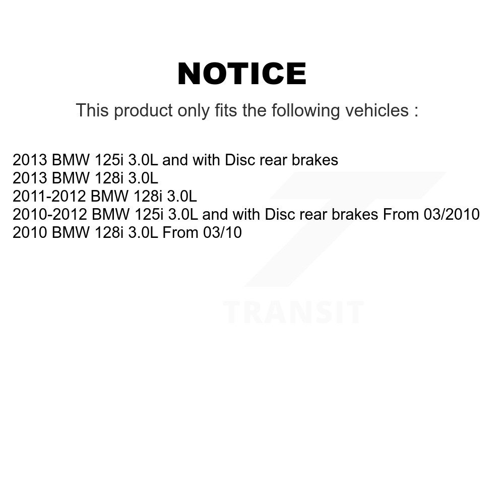 Front Brake Pads Wear Sensor (2 Pack) For BMW 128i 125i KSE-100025 - Image 2