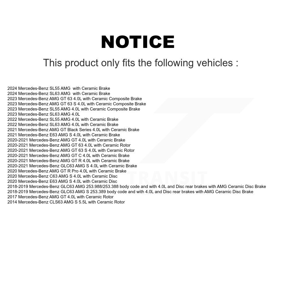 Front Brake Pads Wear Sensor (2 Pack) For Mercedes-Benz GLC63 AMG S SL63 E63 GT 63 C63 R KSE-100040 - Image 2
