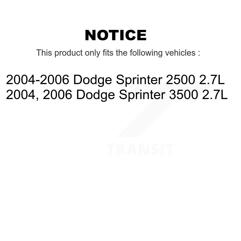 Front Brake Pads Wear Sensor (2 Pack) For Dodge Sprinter 2500 3500 2.7L KSE-100054 - Image 2
