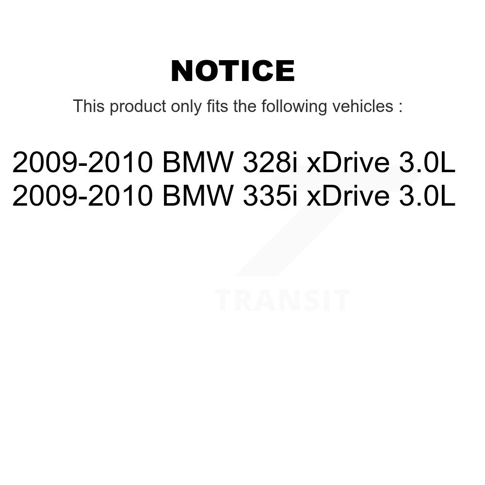 Front Rear Brake Pads Wear Sensor (4 Pack) For 2009-2010 BMW 328i xDrive 335i 3.0L KSE-100148 - Image 2