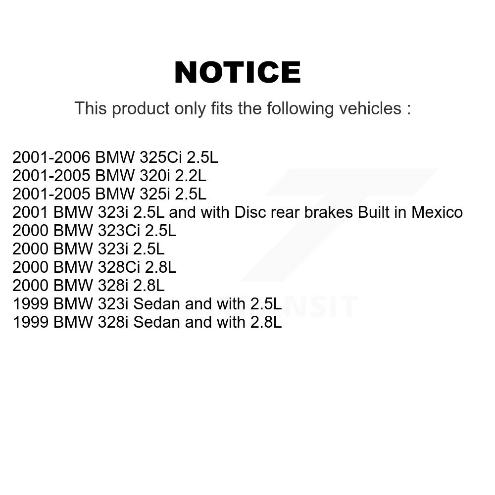 Front Rear Brake Pads Wear Sensor (4 Pack) For BMW 325i 325Ci 320i 323i 328i 323Ci 328Ci KSE-100158 - Image 2