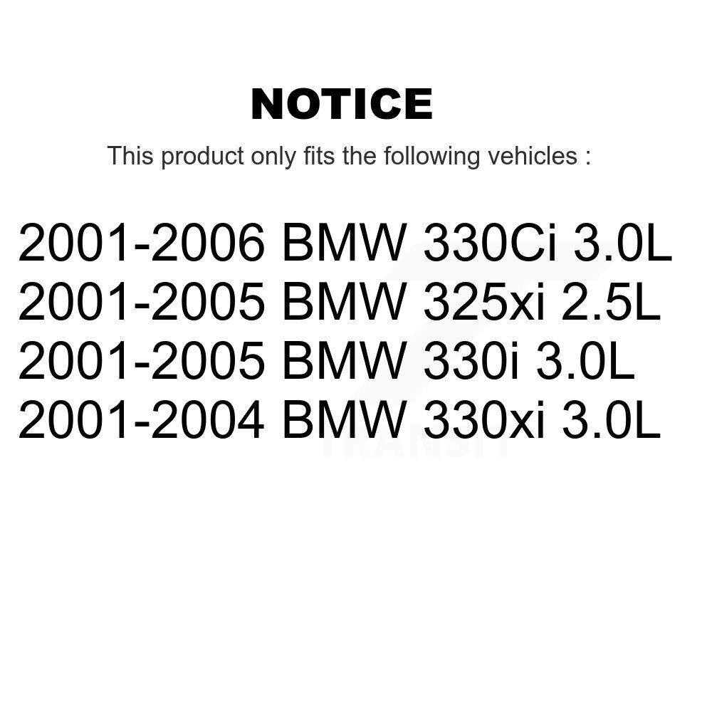 Front Rear Brake Pads Wear Sensor (4 Pack) For BMW 330Ci 325xi 330i 330xi KSE-100159 - Image 2
