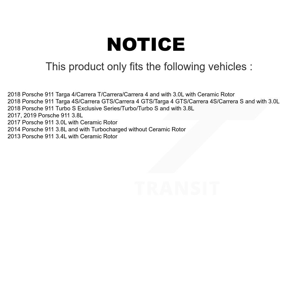 Front Rear Brake Pads Wear Sensor (4 Pack) For Porsche 911 KSE-100183 - Image 2