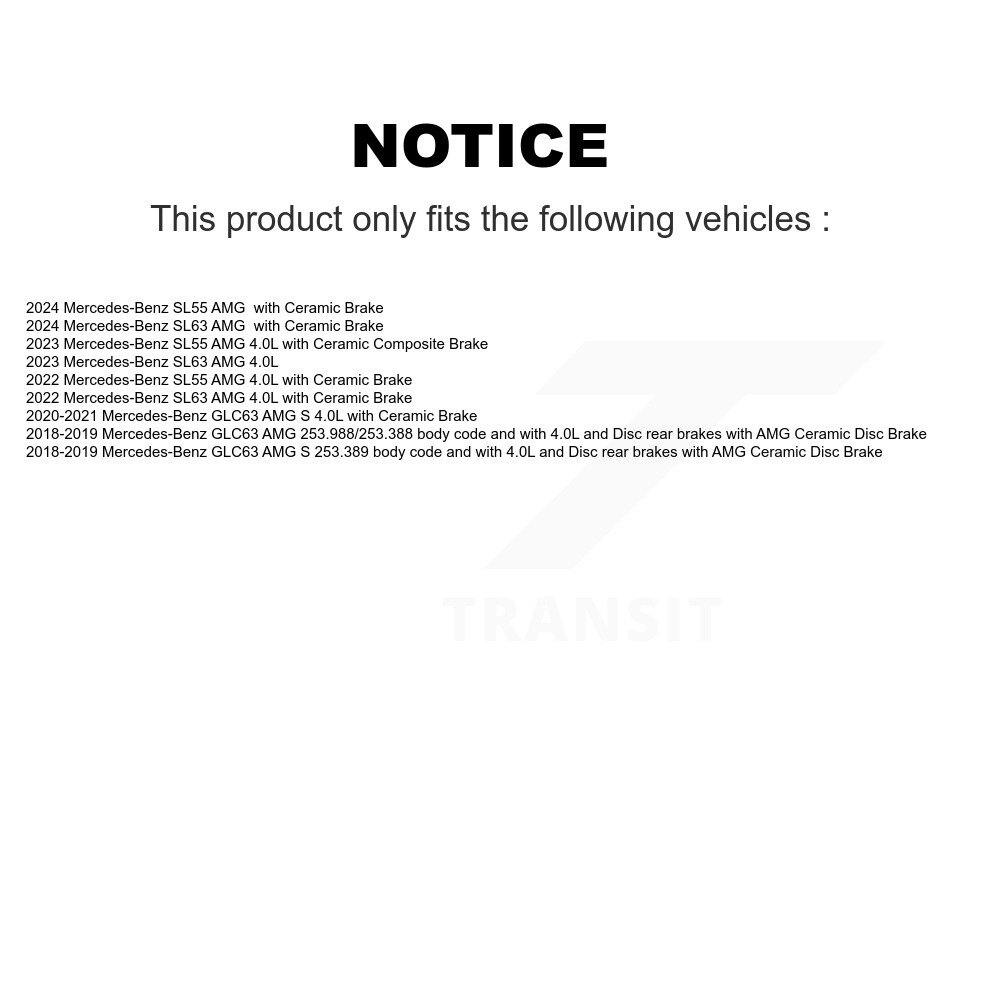 Front Rear Brake Pads Wear Sensor (4 Pack) For Mercedes-Benz GLC63 AMG S SL63 SL55 KSE-100200 - Image 2