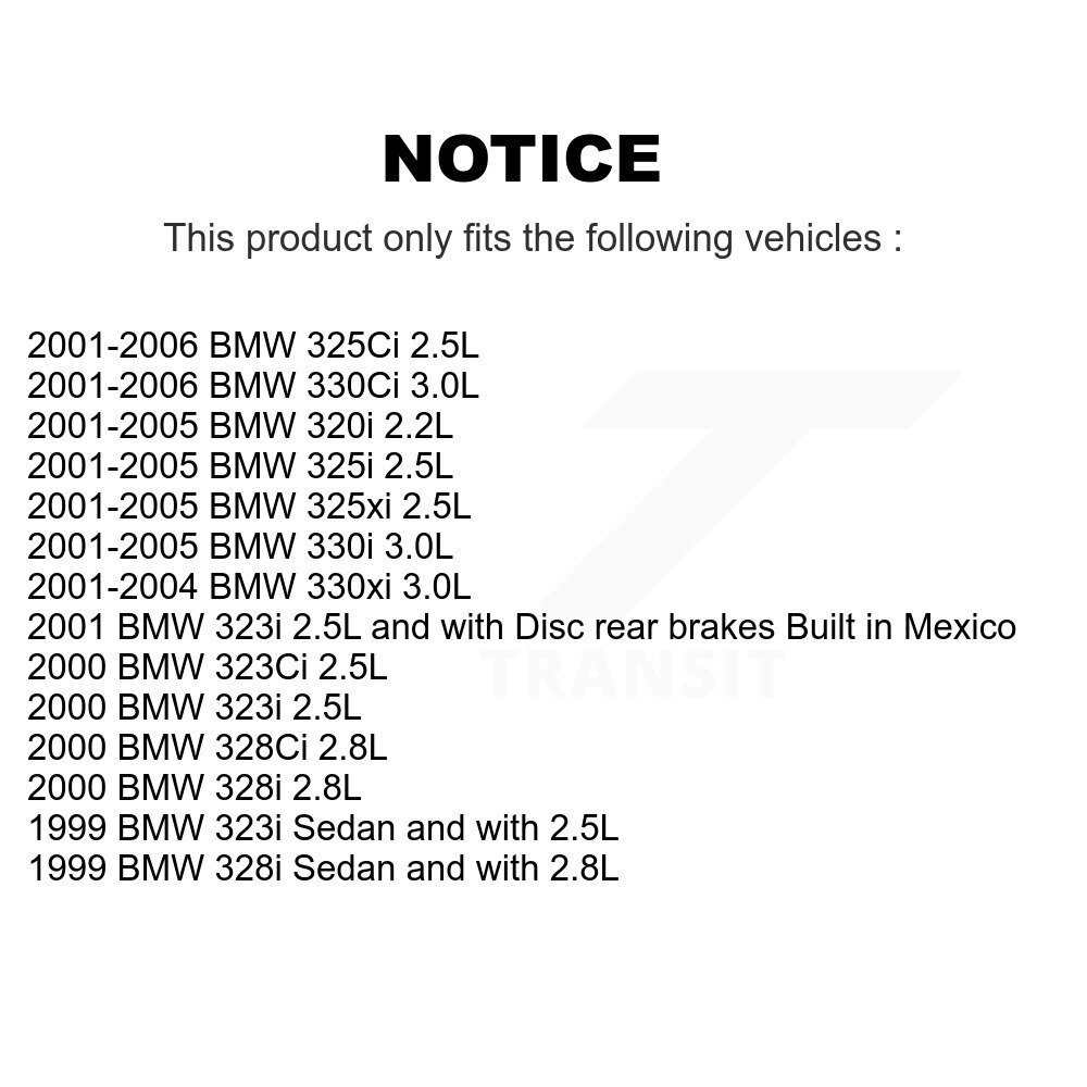 Rear Brake Pads Wear Sensor (2 Pack) For BMW 330Ci 325i 325Ci 320i 325xi 330i 323i 328i KSE-100286 - Image 2