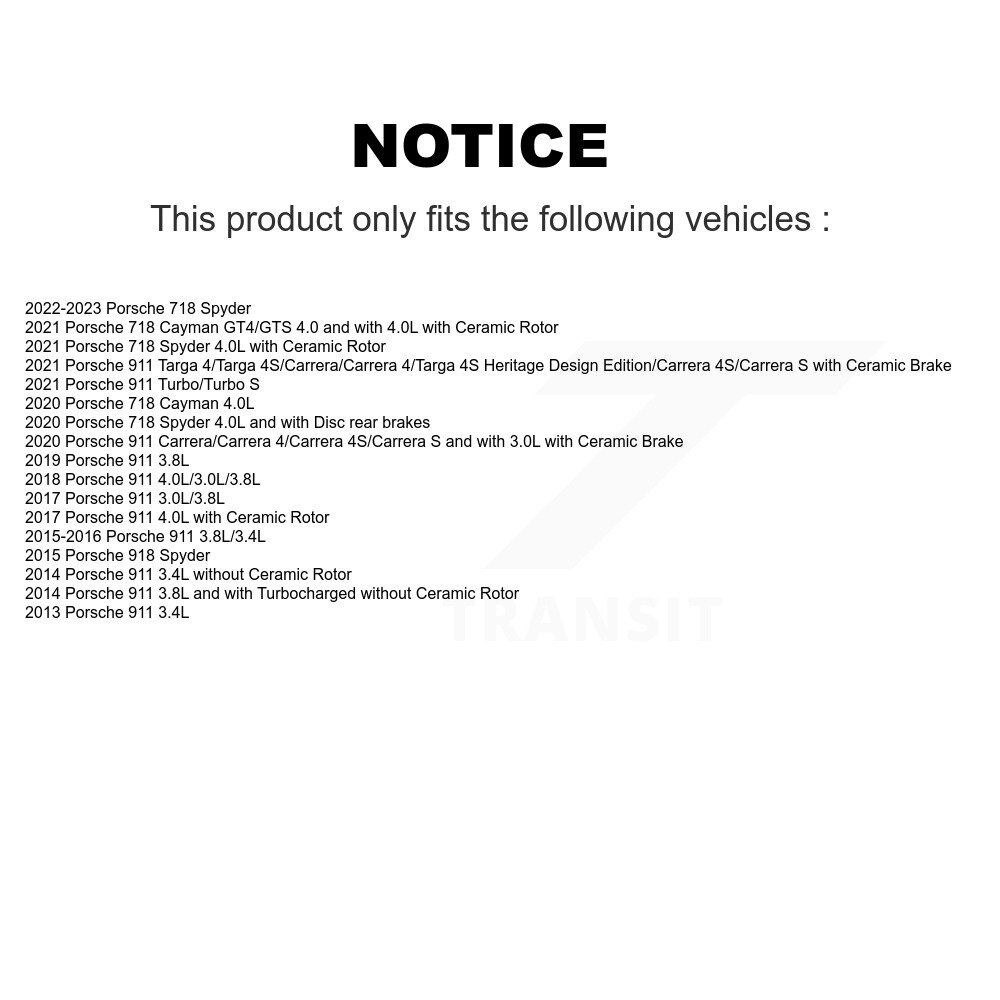 Rear Brake Pads Wear Sensor (2 Pack) For Porsche 911 718 Cayman Spyder 918 KSE-100303 - Image 2
