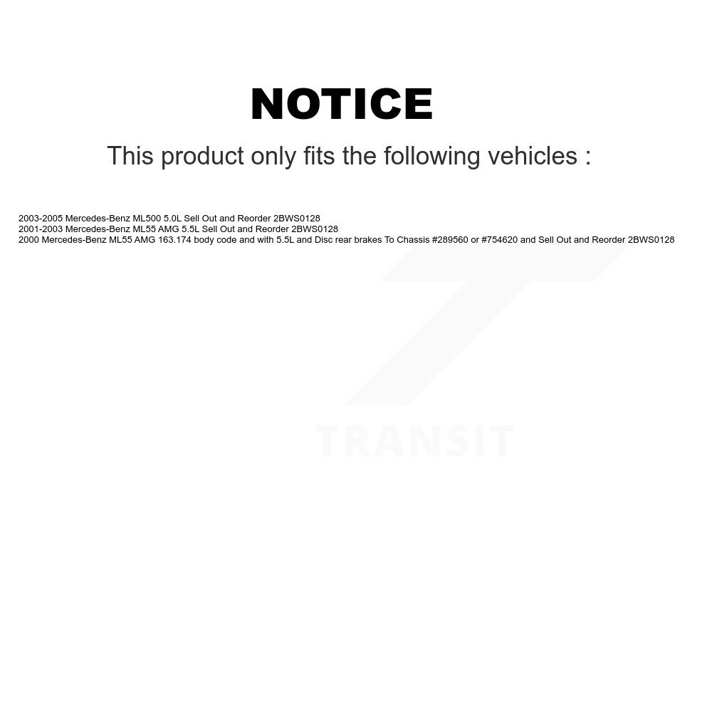 Rear Brake Pads Wear Sensor (2 Pack) For Mercedes-Benz ML500 ML55 AMG KSE-100335 - Image 2