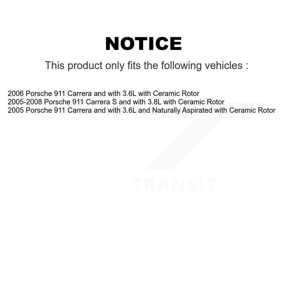 Front Rear Brake Pads Wear Sensor (2 Pack) For Porsche 911 with Ceramic Rotor KSE-100367 - Image 2