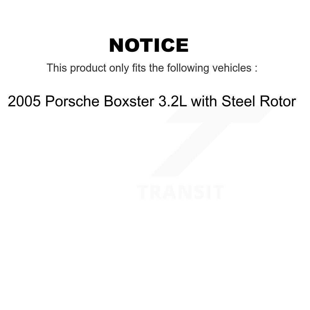 Front Brake Pads Wear Sensor (2 Pack) For 2005 Porsche Boxster 3.2L with Steel Rotor KSE-100390 - Image 2