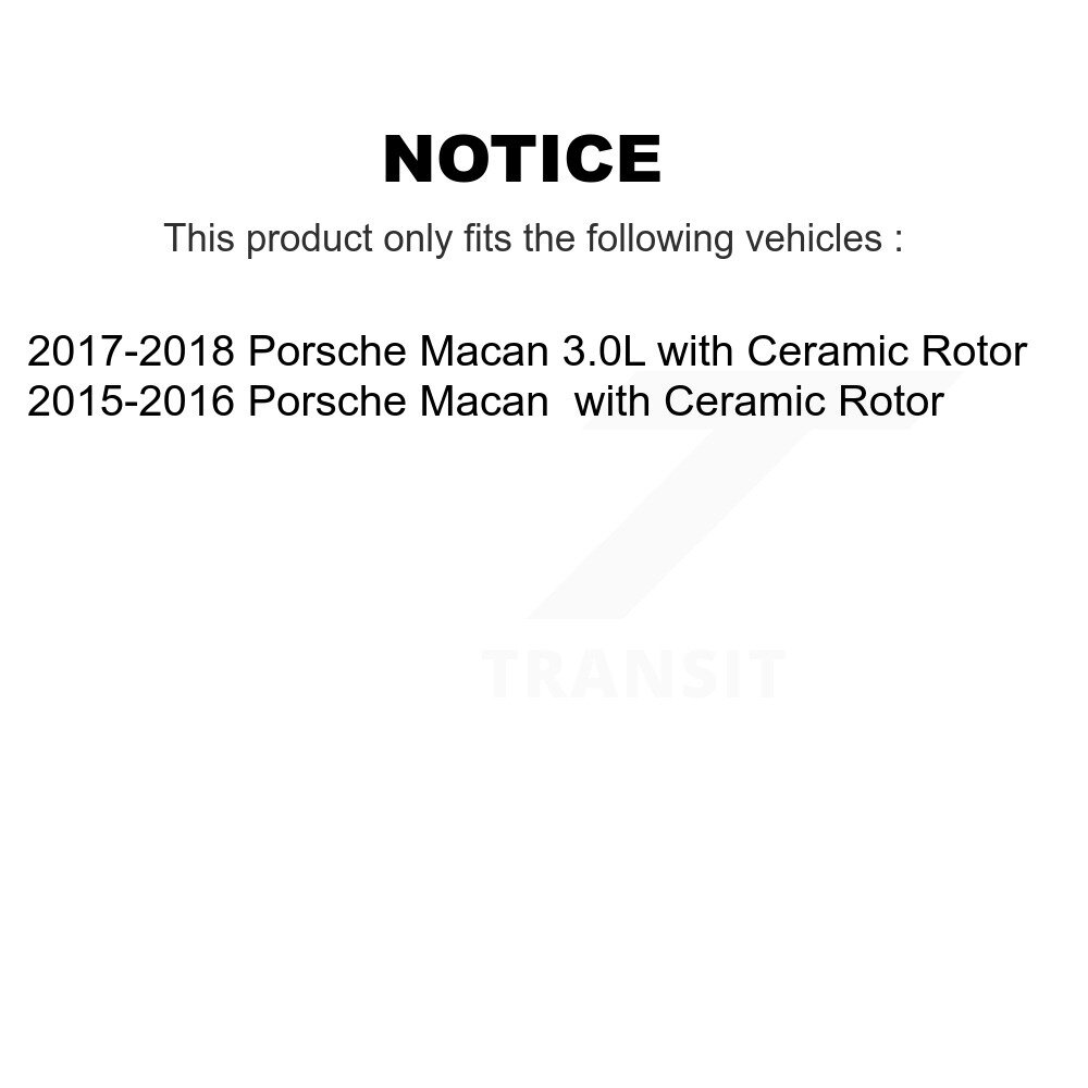 Front Rear Brake Pads Wear Sensor (4 Pack) For Porsche Macan with Ceramic Rotor KSE-100400 - Image 2