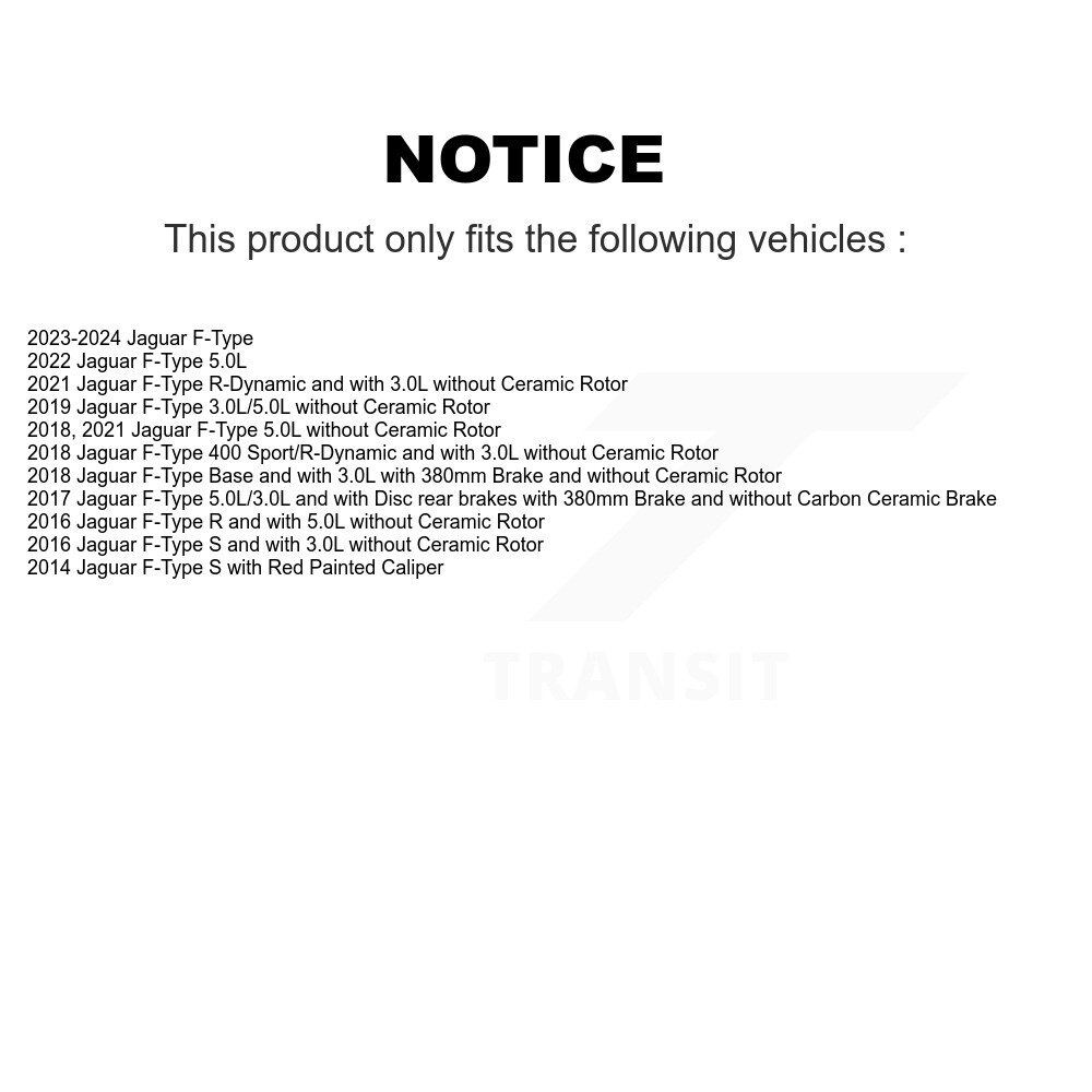 Front Rear Brake Pads Wear Sensor (4 Pack) For Jaguar F-Type KSE-100428 - Image 2