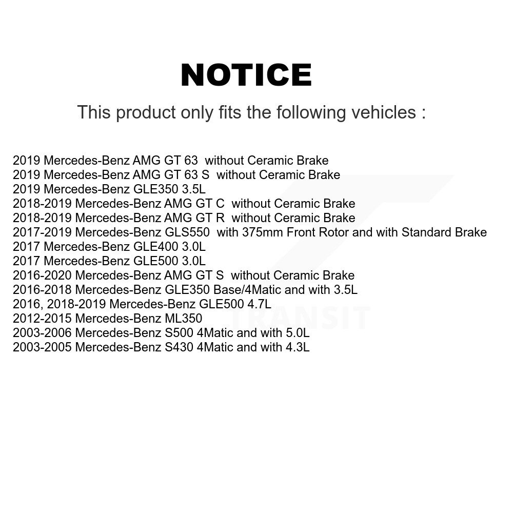 Front Rear Brake Pads Wear Sensor (4 Pack) For Mercedes-Benz ML350 GLE350 GLE400 GLS550 S KSE-100439 - Image 2