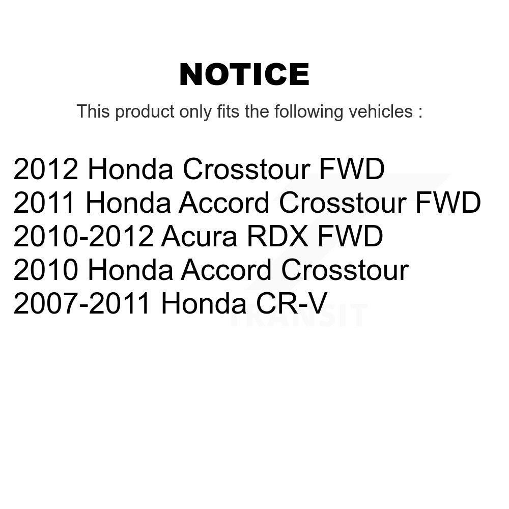Front Rear Semi-Metallic Brake Pads Kit For Honda CR-V Acura RDX Accord Crosstour KSM-100049 - Image 2