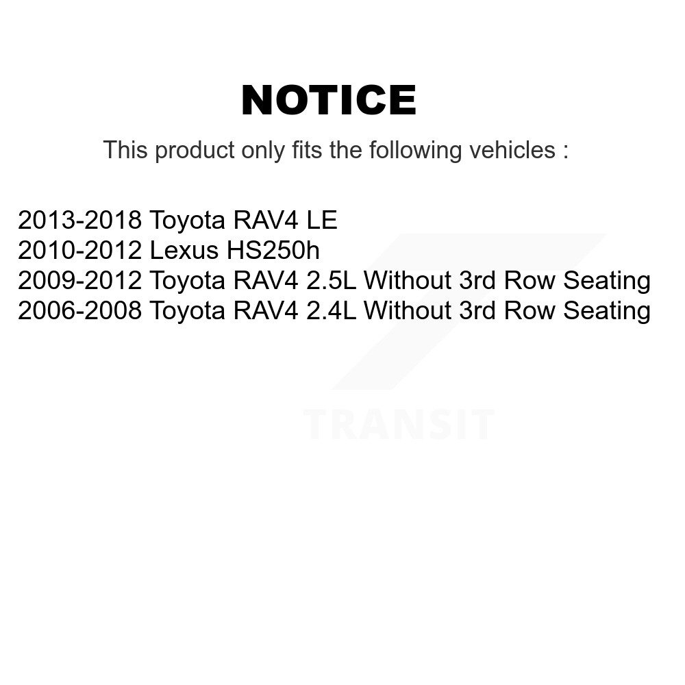 Front Rear Semi-Metallic Brake Pads Kit For Toyota RAV4 Lexus HS250h KSM-100088 - Image 2