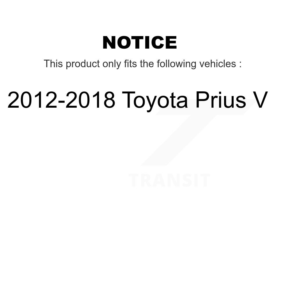 Front Rear Semi-Metallic Brake Pads Kit For 2012-2018 Toyota Prius V KSM-100089 - Image 2