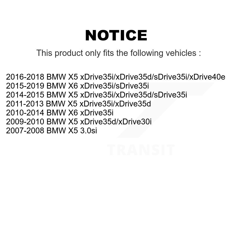 Front Rear Semi-Metallic Brake Pads Kit For BMW X5 X6 KSM-100103 - Image 2