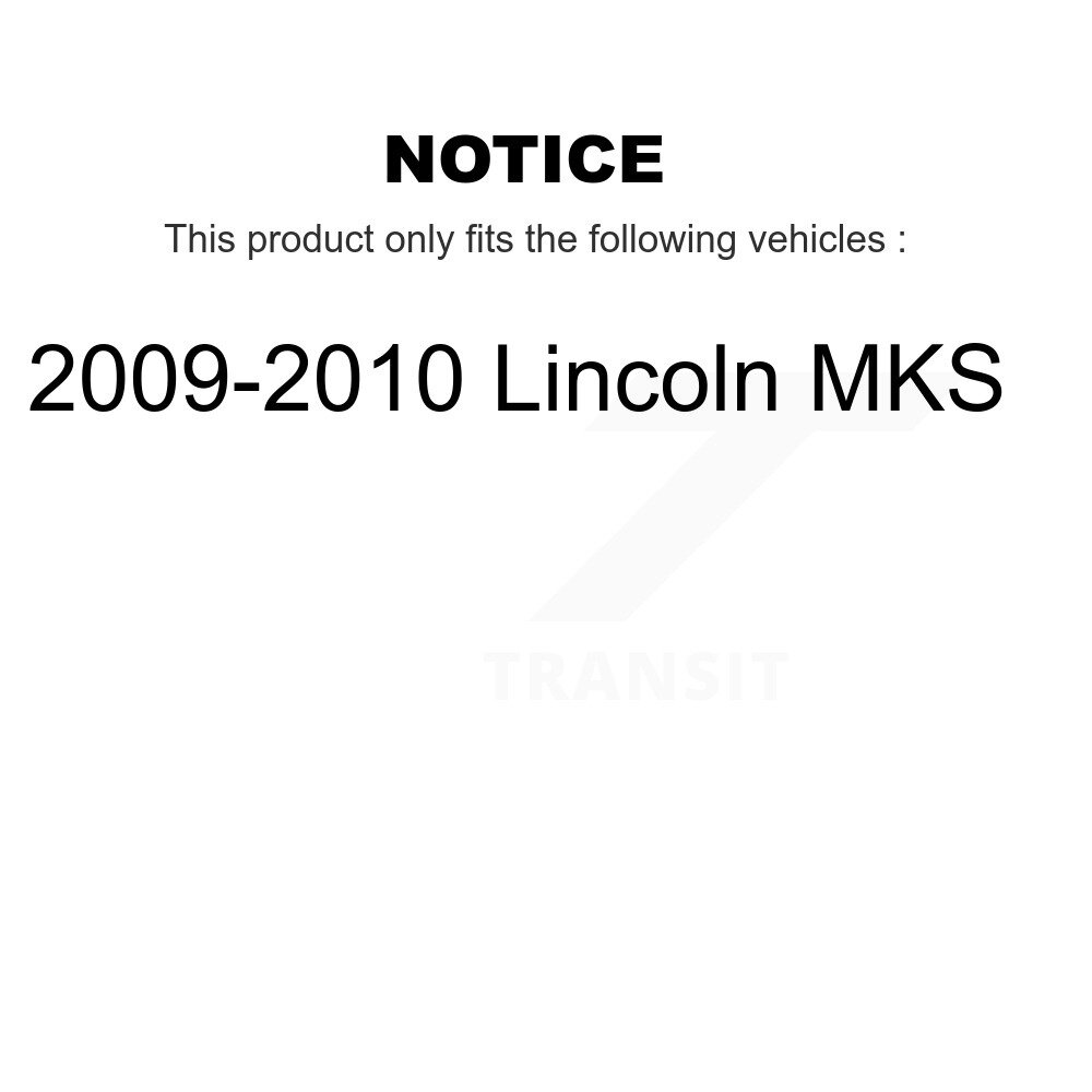 Front Rear Semi-Metallic Brake Pads Kit For 2009-2010 Lincoln MKS KSM-100144 - Image 2