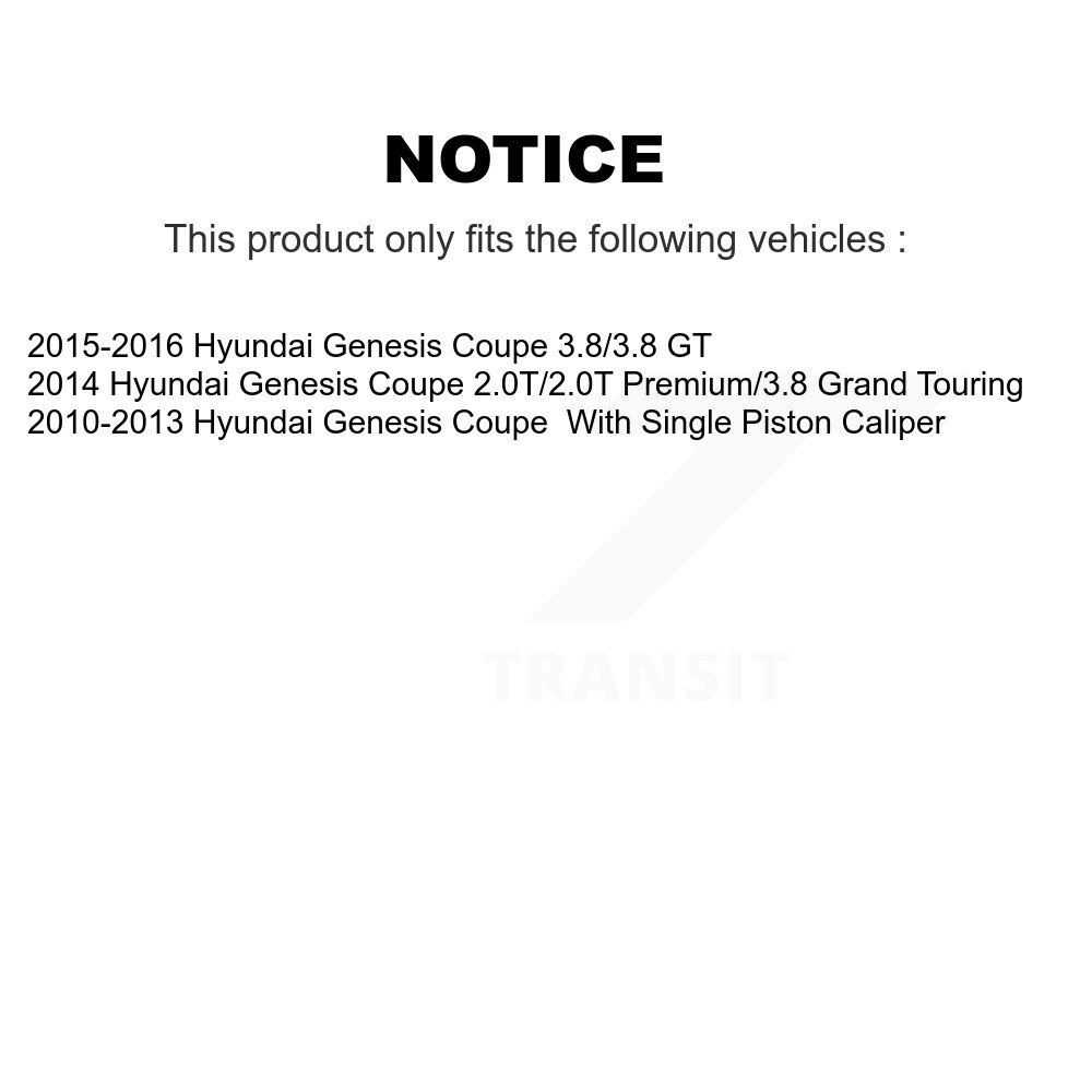 Front Rear Semi-Metallic Brake Pads Kit For Hyundai Genesis Coupe KSM-100157 - Image 2