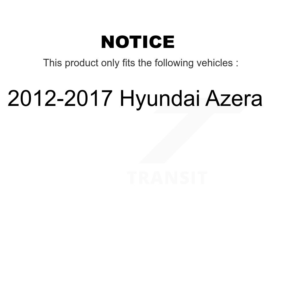 Front Rear Semi-Metallic Brake Pads Kit For 2012-2017 Hyundai Azera KSM-100168 - Image 2