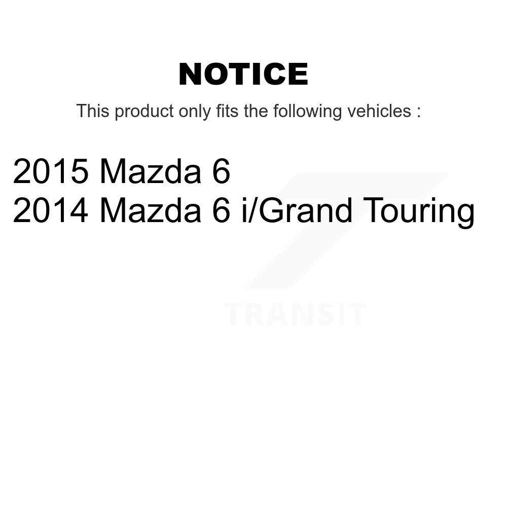Front Rear Semi-Metallic Brake Pads Kit For Mazda 6 KSM-100215 - Image 2
