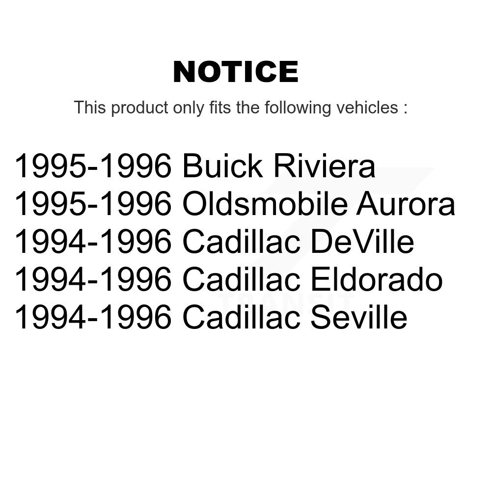 Front Rear Semi-Metallic Brake Pads Kit For Cadillac DeVille Buick Riviera Seville Aurora KSM-100278 - Image 2