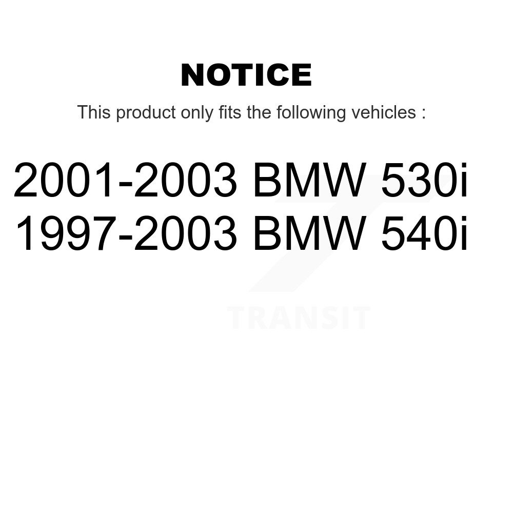 Front Rear Semi-Metallic Brake Pads Kit For BMW 540i 530i KSM-100295 - Image 2